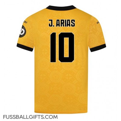 Wolves Jhon Arias #10 Fußballbekleidung Heimtrikot 2025-26 Kurzarm Wolves Jhon Arias #10 Fußballbekleidung Heimtrikot 2025-26 Kurzarm